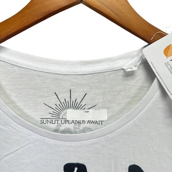 NWT Rare Radiohead Public Library Shirt Against Demons White Thom Yorke L New - Picture 4 of 5